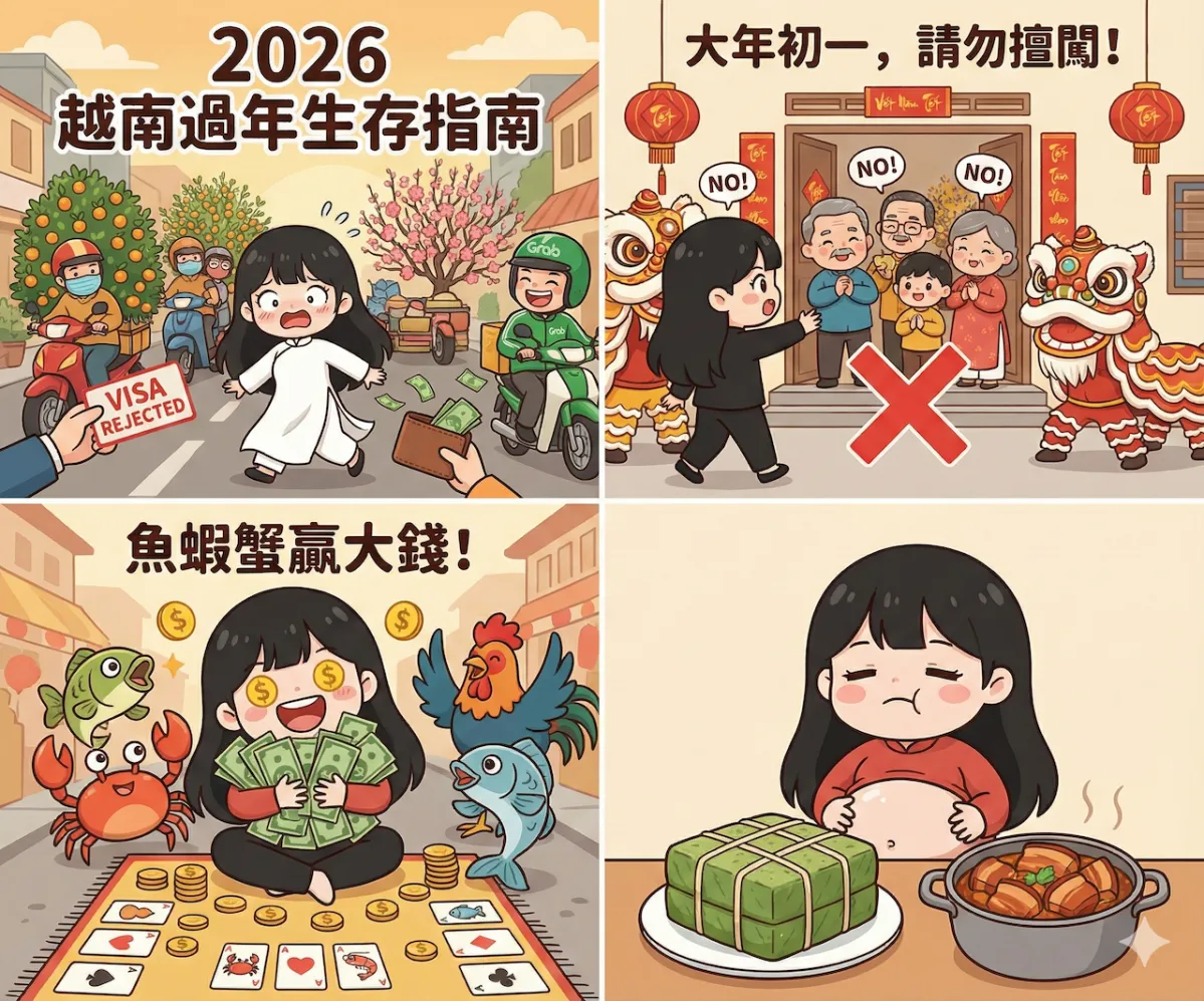 【2026 越南過年攻略】外國人必讀！簽證地雷、紅包行情與台越習俗差異全解析